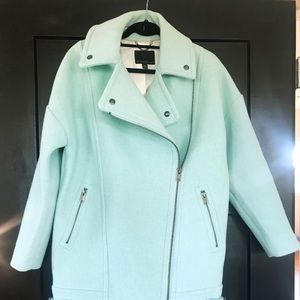 Banana Republic Moto Cocoon Jacket - Mint